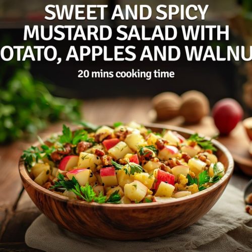 Sweet And Spicy Mustard Salad With Potato, Apples And Walnut – Veeba